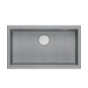 Quadron LOGAN 110 GraniteQ zlewozmywak silver stone 76x44x23,5 cm 1-komorowy podwieszany z syfonem manualnym stal szlachetna HQD7644U5BSU